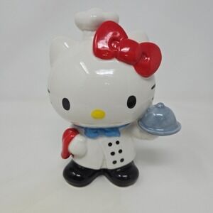 Hello Kitty Blue Sky Ceramic Chef Baker Waiter Rare HTF NEW